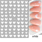 3d Nail Art Stickers Red Black White Love Hearts Stars Clouds French Full Tips Adhesive Nail Decals Slider For Manicure