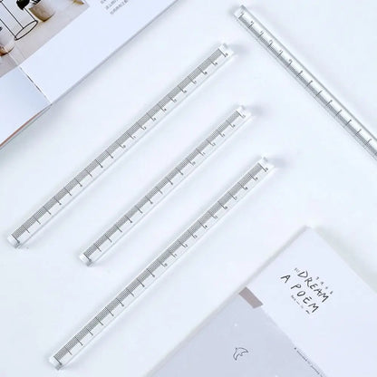 High Quality 15/20/30CM Straight Ruler Transparent Acrylic Cube Ruler Quadrangular Ruler Creative Stationery