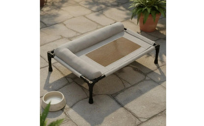 Elevated Pet Bed All-Season Use Raised Dog and Cat Bed Pet Cot Sturdy Frame With Pillow Support for Felines, Travel