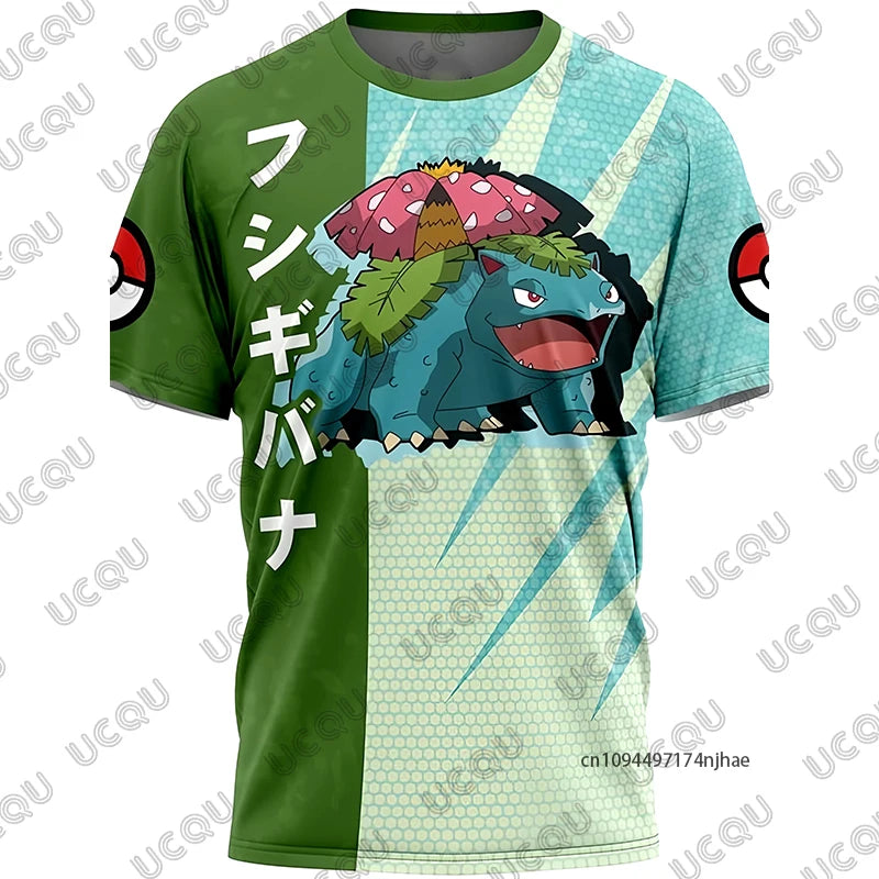 3D Full Print T-shirt Boys Girls Purple Lightning Anime Casual Oversized Children Short Sleeve Tops