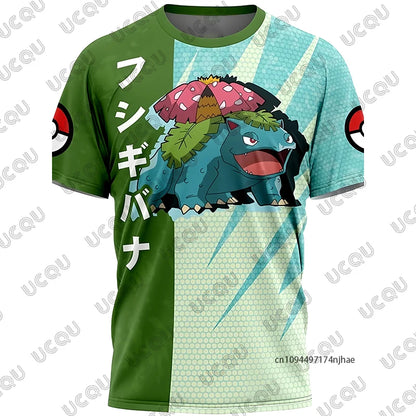 3D Full Print T-shirt Boys Girls Purple Lightning Anime Casual Oversized Children Short Sleeve Tops