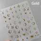 1pcs 5D Star Moon Nail Stickers Kawaii Pink Retro Bronzing Nail Art Sticker Decorations Decals DIY Adhesive Slider Accessories