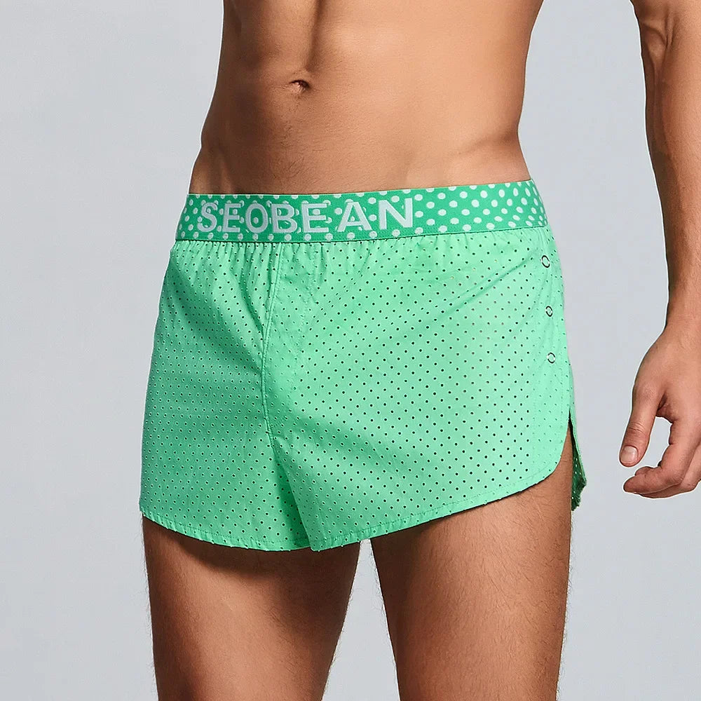 Solid color, men's mesh breathable men's shorts, boxer men's boxers 240503