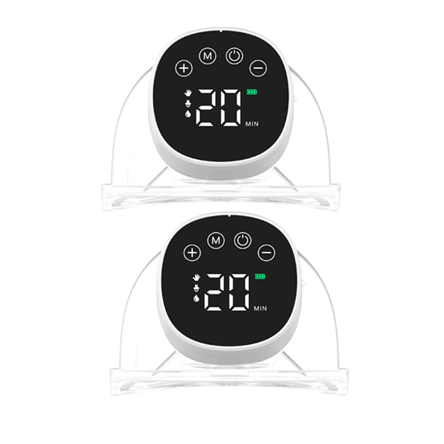 2pcs Wearable Breast Pum Hands Free Electric Breast Pump Silent Invisible Breast Pump 3 Modes 9 Levels of Suction 180ML Capacity