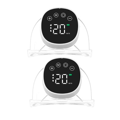 2pcs Wearable Breast Pum Hands Free Electric Breast Pump Silent Invisible Breast Pump 3 Modes 9 Levels of Suction 180ML Capacity