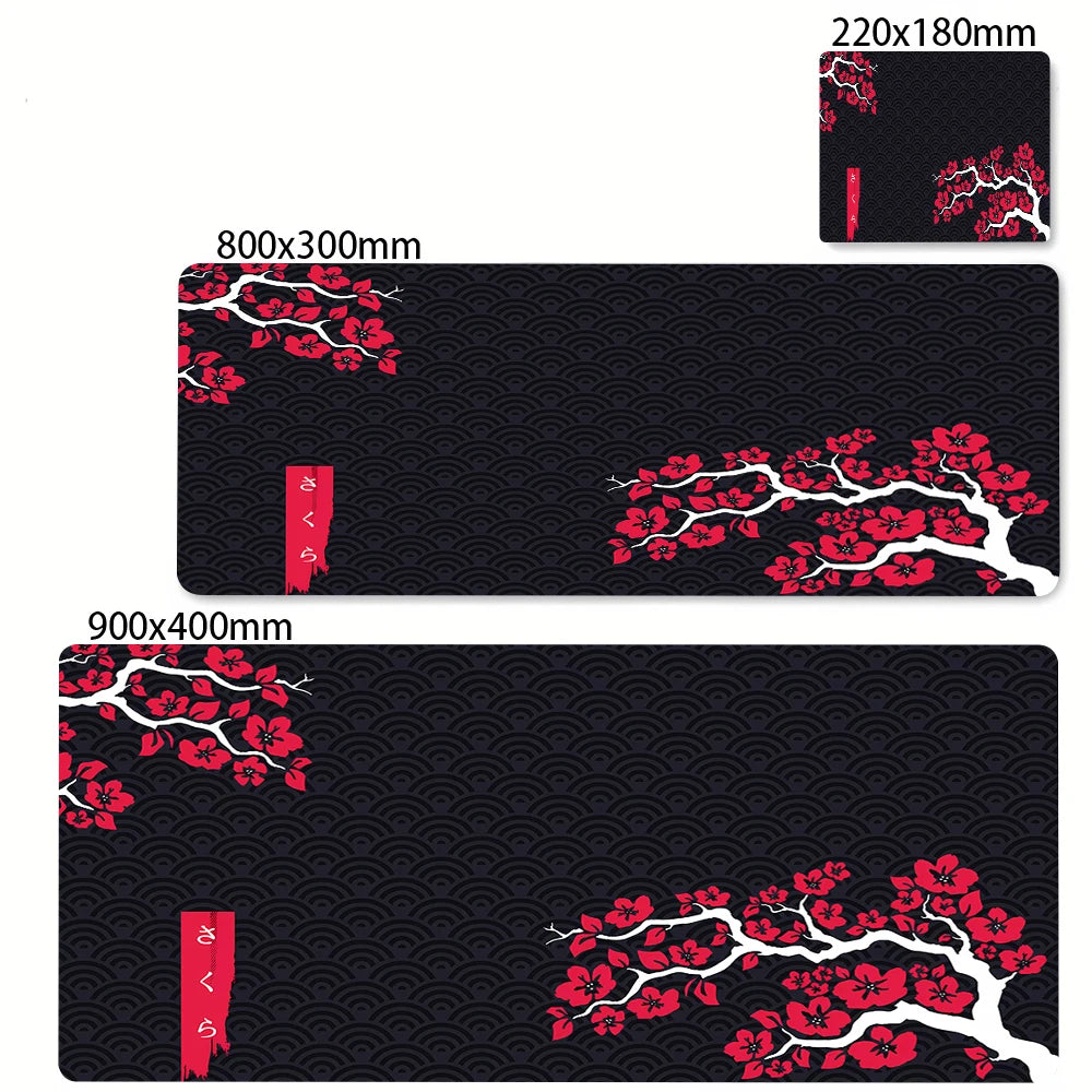 Japanese Cherry Blossom Mouse Pad Gaming XL Home New HD Mousepad XXL Keyboard Pads Office Non-Slip Carpet Purple Sakura Mice Mat