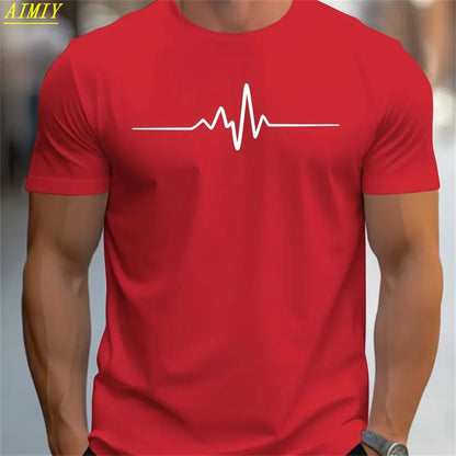 Fashion Summer 3D Stripe Letter Print Men's T Shirt Hip Hop Trend Harajuku Streetwear Casual O-neck Oversized T-shirts Men Tops