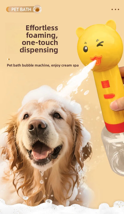 Pet Automatic Foam Dispenser 1:6 Dilution Scale Cat Dog Bath Bubble Maker One Touch Foaming Machine Pet Grooming Bath Supplies