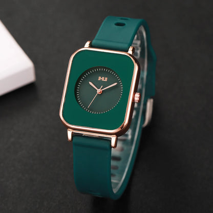 Fashion Rectangle Women Watches Casual Silicone Band Sports Watch Reloj Mujer Girls Clock Gift