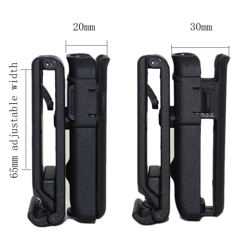 Tactical Adjustable Universal Fast Mag Pouch Single Modular Polymer Universal 9mm.40.45 Magazine Pouch