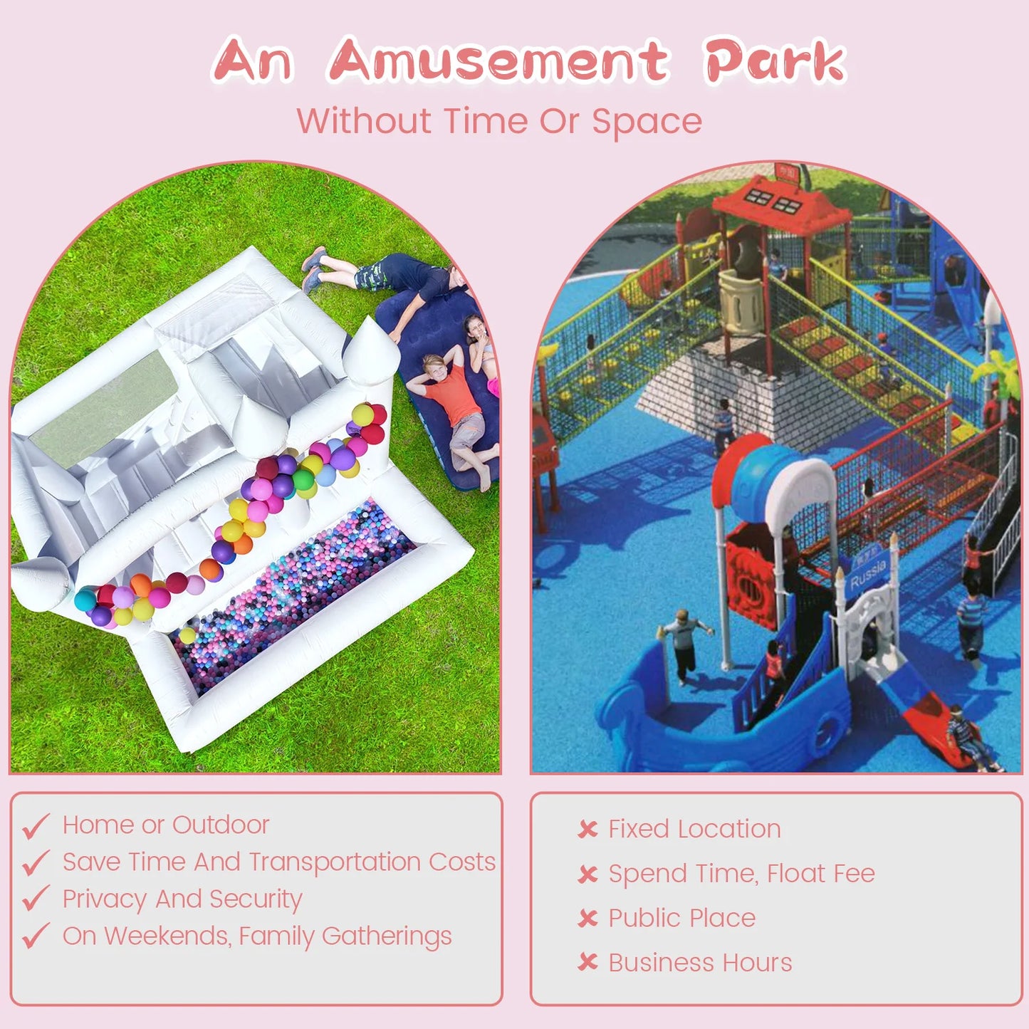 4.5m Commercial PVC White Bounce House Inflatable Wedding Castle for Adult Kids Children's playground, children's toys