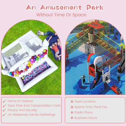 4.5m Commercial PVC White Bounce House Inflatable Wedding Castle for Adult Kids Children's playground, children's toys