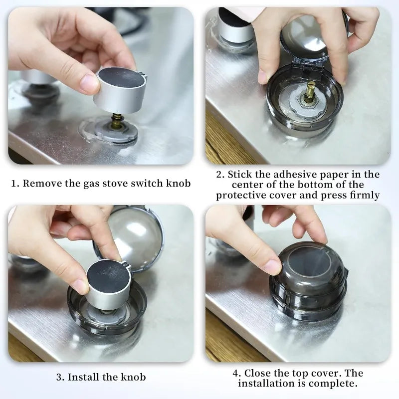 2/4/8Pcs Stove Knob Covers Child Safety Plastic Kitchen Safety Guards Universal Gas Oven Lock Protectors Home Cookware Security