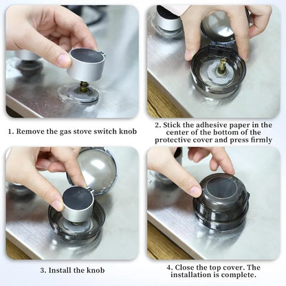 2/4/8Pcs Stove Knob Covers Child Safety Plastic Kitchen Safety Guards Universal Gas Oven Lock Protectors Home Cookware Security