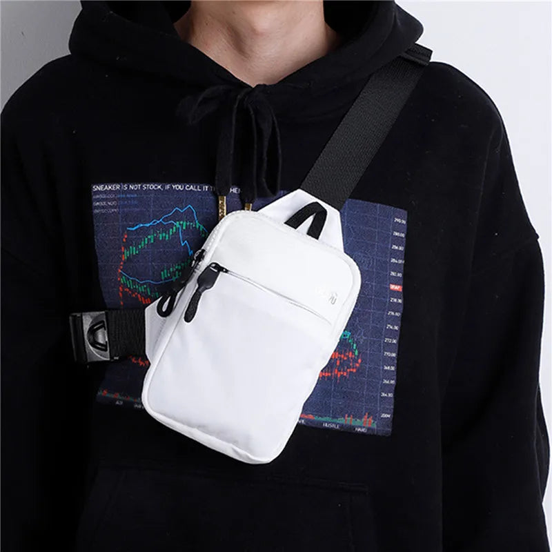 Men Crossbody Bag Mini Waterproof Leisure Fashion Mobile Phone Chest Bag Business Commuting Outdoor Sport Shoulder Crossbody Bag