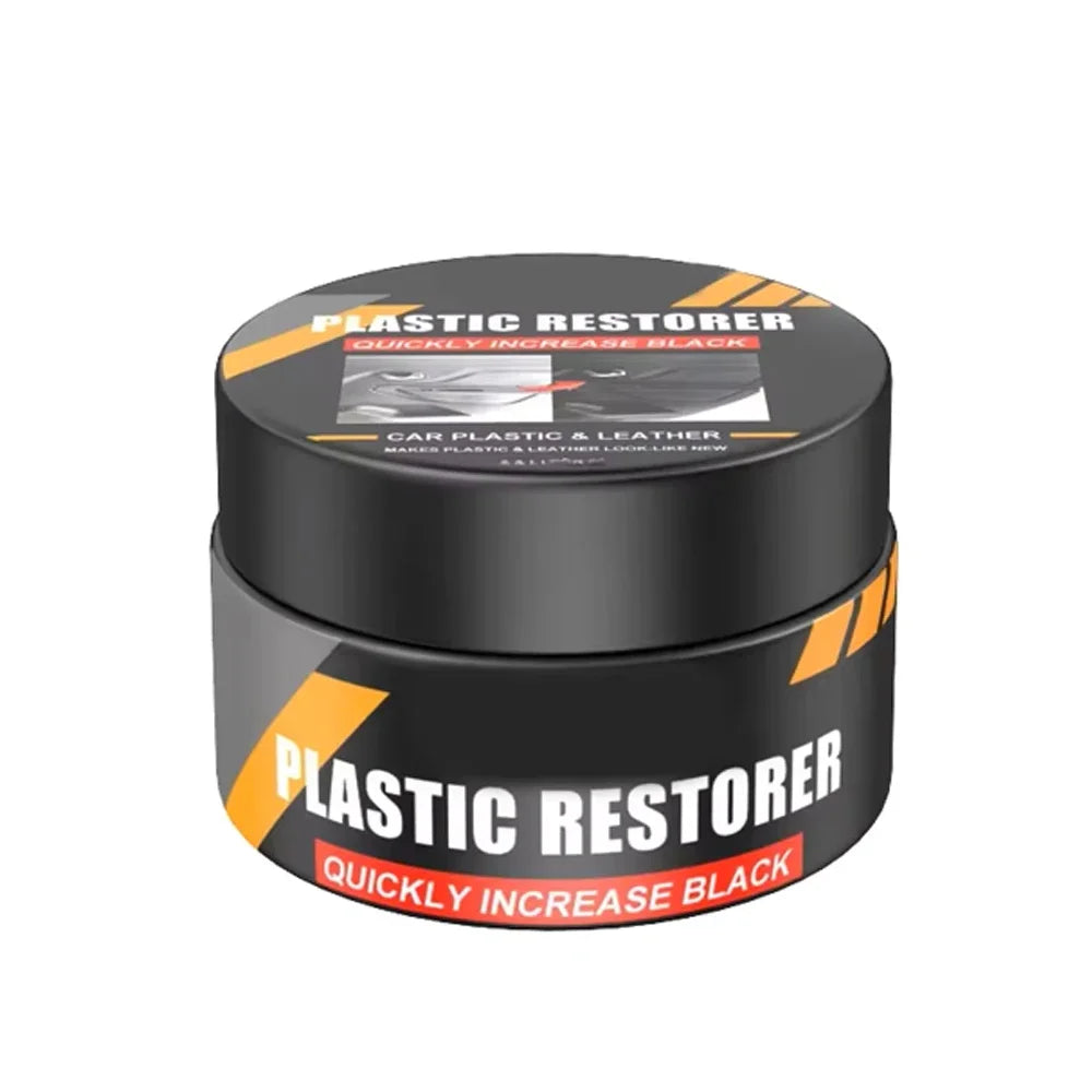Car Interior Plastic Repair Care Kit, Scratch Repair Paste, Refresh Faded Aged Trim, Polish Brighten with Long-Term Protection