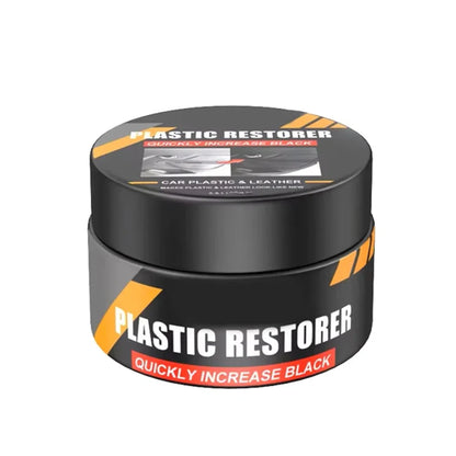 Car Interior Plastic Repair Care Kit, Scratch Repair Paste, Refresh Faded Aged Trim, Polish Brighten with Long-Term Protection