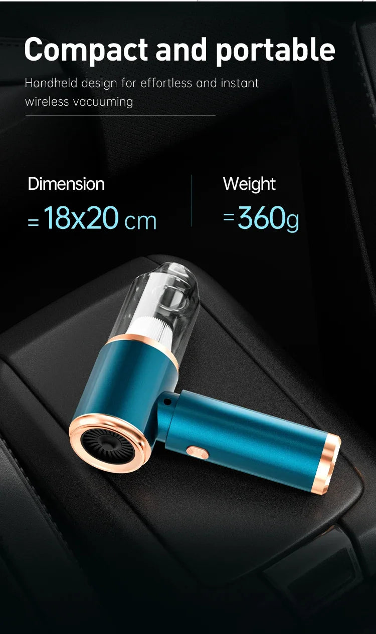 SZUK Portable Car Vacuum Cleaner 165000Pa Powerful Wireless Vacuum Cleaner Strong Suction Handheld Mini Vacuum Cleaner for Car