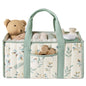 Diaper Caddy Organizer, Stylish Nursery Storage Basket, Gift for Baby Shower, Newborn Essentials, Floral Beige