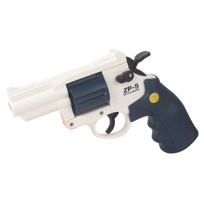 Continuous Fire ZP5 357 Revolver Launcher Toy Gun with Soft Dart Bullets for CS Outdoor Game Fun Gifts for Kids and Adults