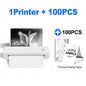 Mini Portable A4 Thermal Printer Bluetooth-compatible Photo PDF Printing Machine Folded Rolls Paper for Office Home Travel
