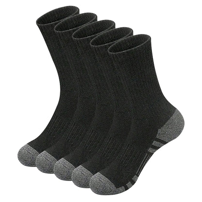 6/10 Pairs Men's Socks Spring Autumn Simple Casual Black White Striped Socks Breathable Mid Tube Sock High-quality Round Neck
