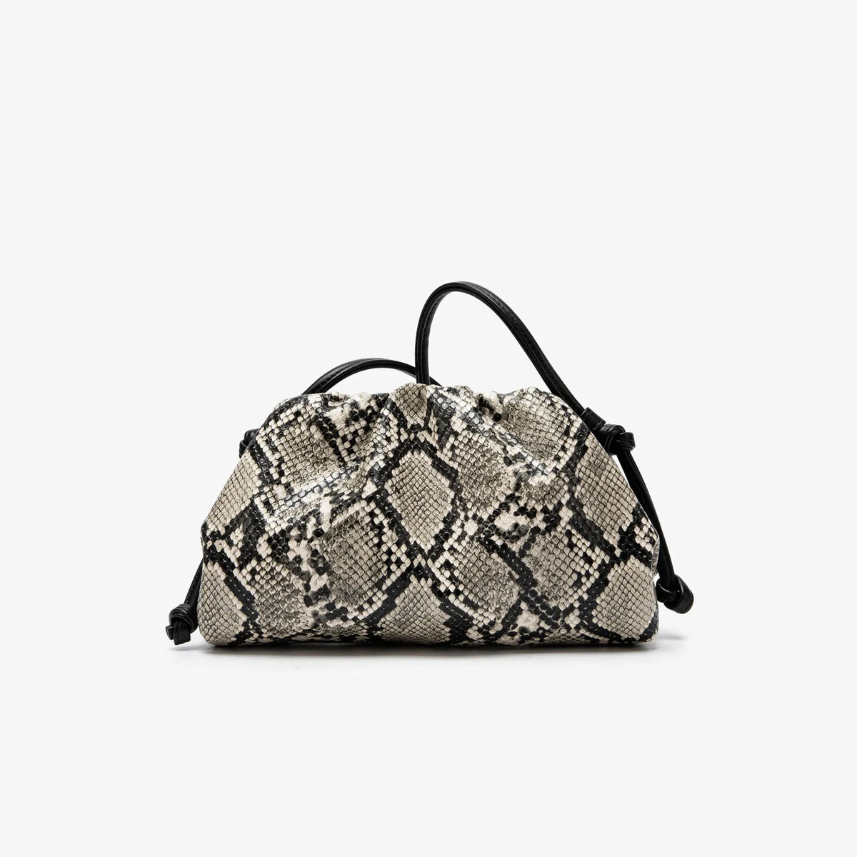 Ruched Serpentine Dumpling Bags for Women Pouch Handbag Cloud Clutch Snake Pattern Shoulder Crossbody Bag Luxury Designer Bag