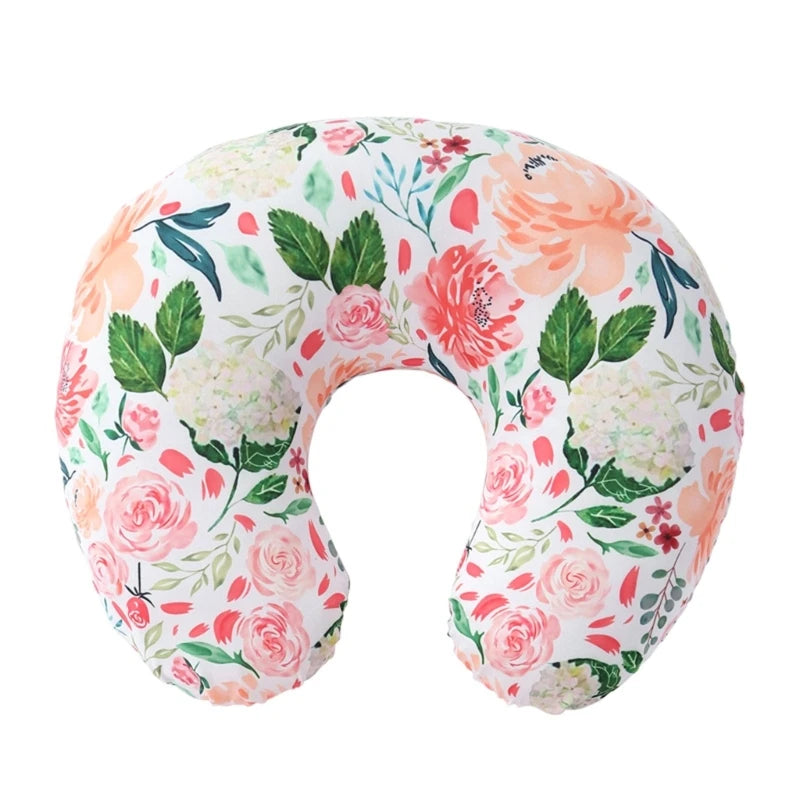 Removable Nursing Pillow Cover Newborn Bedding U-Shape Nursing Pillow Covers Lovely Printed Breastfeeding Pillow Cover
