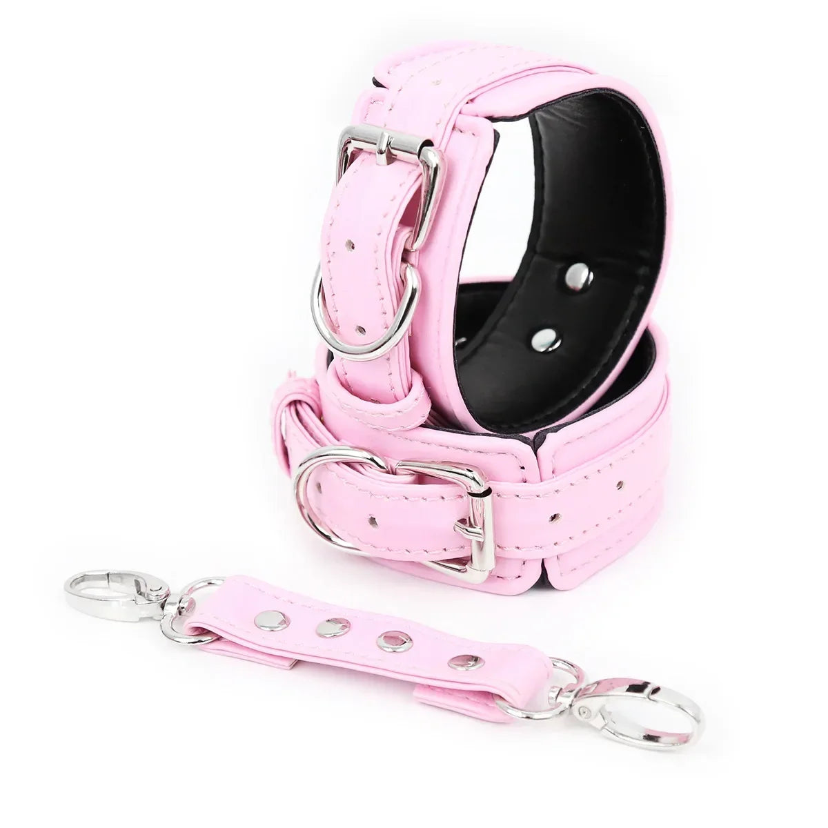 Professional BDSM Red Leather Harness Set Collar Handcuffs Restraint Kit for Women Slave Role Play Fetish Gear Adult Game Toy