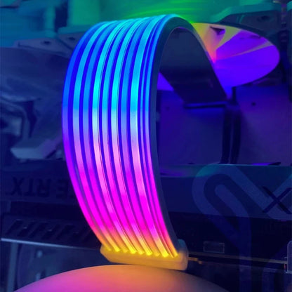 5V 3Pin ARGB Sync PC Cable 8/24PIN Motherboard Power Extension Cable Flexible LED Strip Light DIY Kit Video Card 8Pin 6PIN Cable