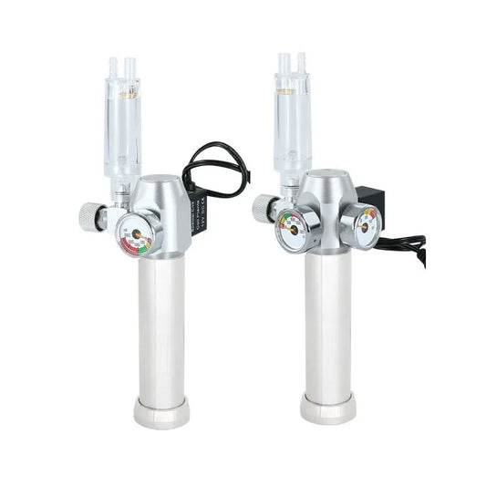 Aquarium CO2 Regulator Solenoid Valve Bubble Counter Small Gas Bottle 3-8UNF with Sleeve Fish Tank CO2 Pressure Reducing Valve