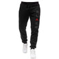 Black Letter Print Mens Tracksuit T-shirt + Pants Urban Causal Sports Outfit Male Spring Summer Home Outdoor Comfort Tees Set