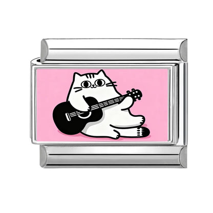 2026 Women's Funny Cat Bite Tail Elephant Dog Animals Italian Charm Link Fit 9mm Stainless Steel Module Bracelet Making Jewelrys