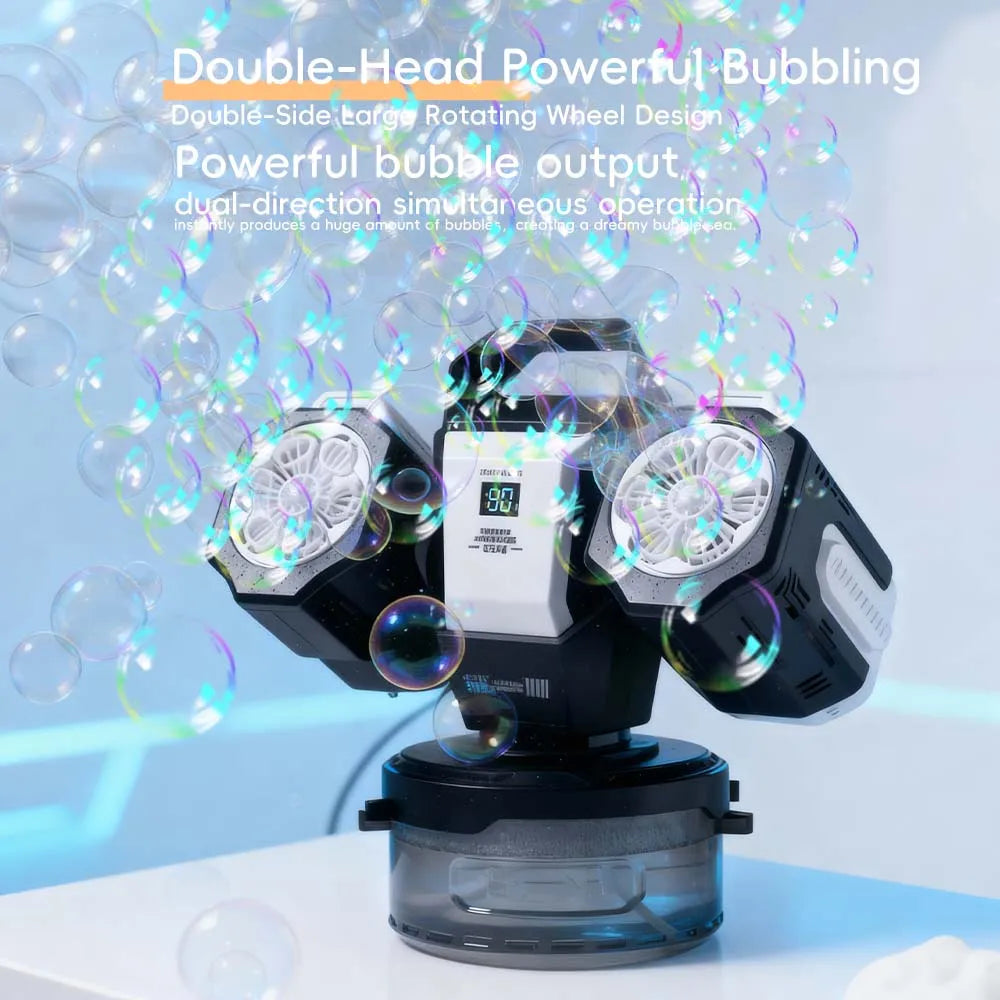 2026 Bubble Machine: Remote Control, Rgb Lights, 1800Mah Rechargeable Type-C |   No Bubble Solution