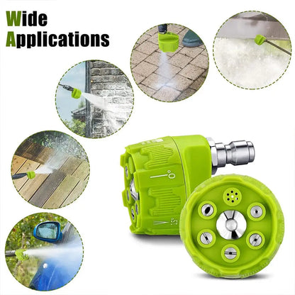 High Pressure Washer Spray Nozzle 0 15 25 40 Degree Rotation Watering Rinse Soap Nozzle Tip Garden Cleaning