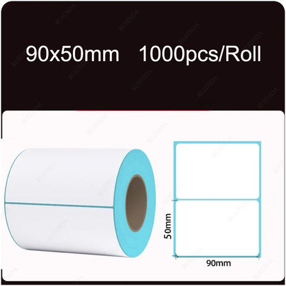 Width 40/50/60/70/80/90/100mm Self-Adhesive Stickers Shipping Thermal Label Barcode SKU Label Price Tag no Carbon Band Required