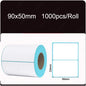 Width 40/50/60/70/80/90/100mm Self-Adhesive Stickers Shipping Thermal Label Barcode SKU Label Price Tag no Carbon Band Required