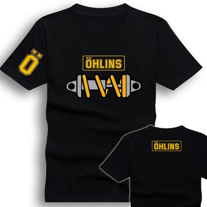 Desktop_Amazing Tees Men Ohlins Shock Suspension Car Motorcycle Sport Racing T Shirt Summer Casual Oversized men's Short sleeve