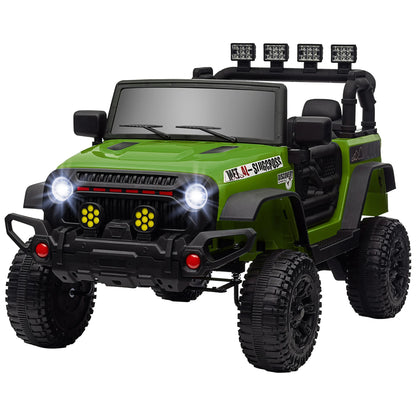 4x4 electric Car for children UTV, equipped with a 2.4 GHz remote control, two powerful motors, 12 V, size 100x63x65 cm, green