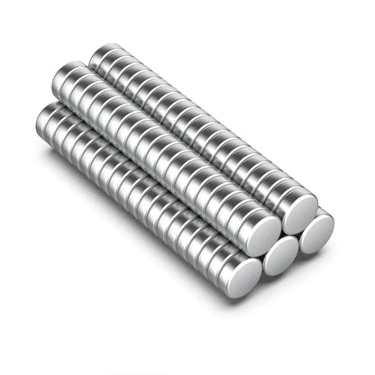 100 Piece 6x2mm Strong Round Magnets for Fridge, DIY, Building, Scientific, Craft, Education