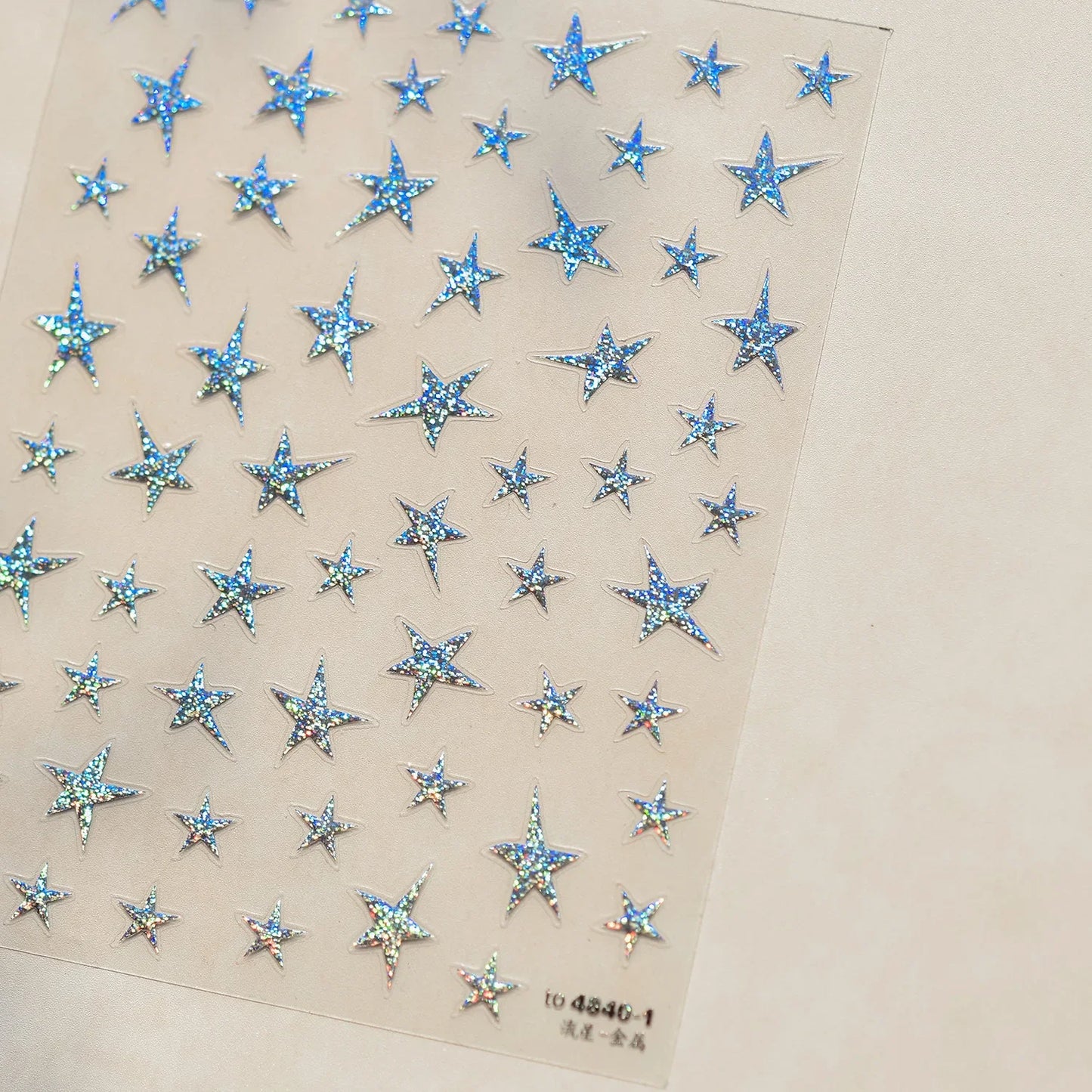 Grid Patterned Star Bowknot Cherry Polka Dot Line Colorful Geometric Five-pointed Star Adhesive Nail Art Sticker Manicure Decal