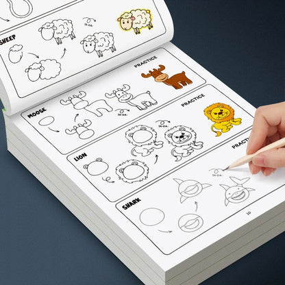 How to Draw Animals Step-by-Step Drawing Book- Learning Painting , Perfect for Creative Writing & Color Kids Drawing Book