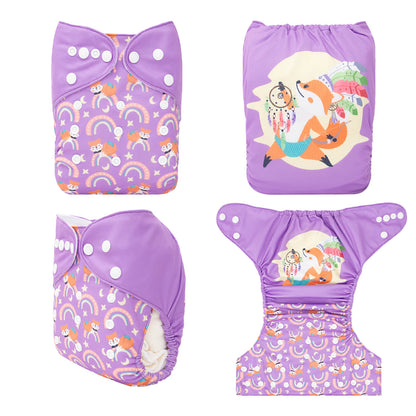 U Pick ALVABABY Digital Position Cloth Diapers Baby Reusable Modern Cloth Nappy for Baby with 1pc Microfiber Insert