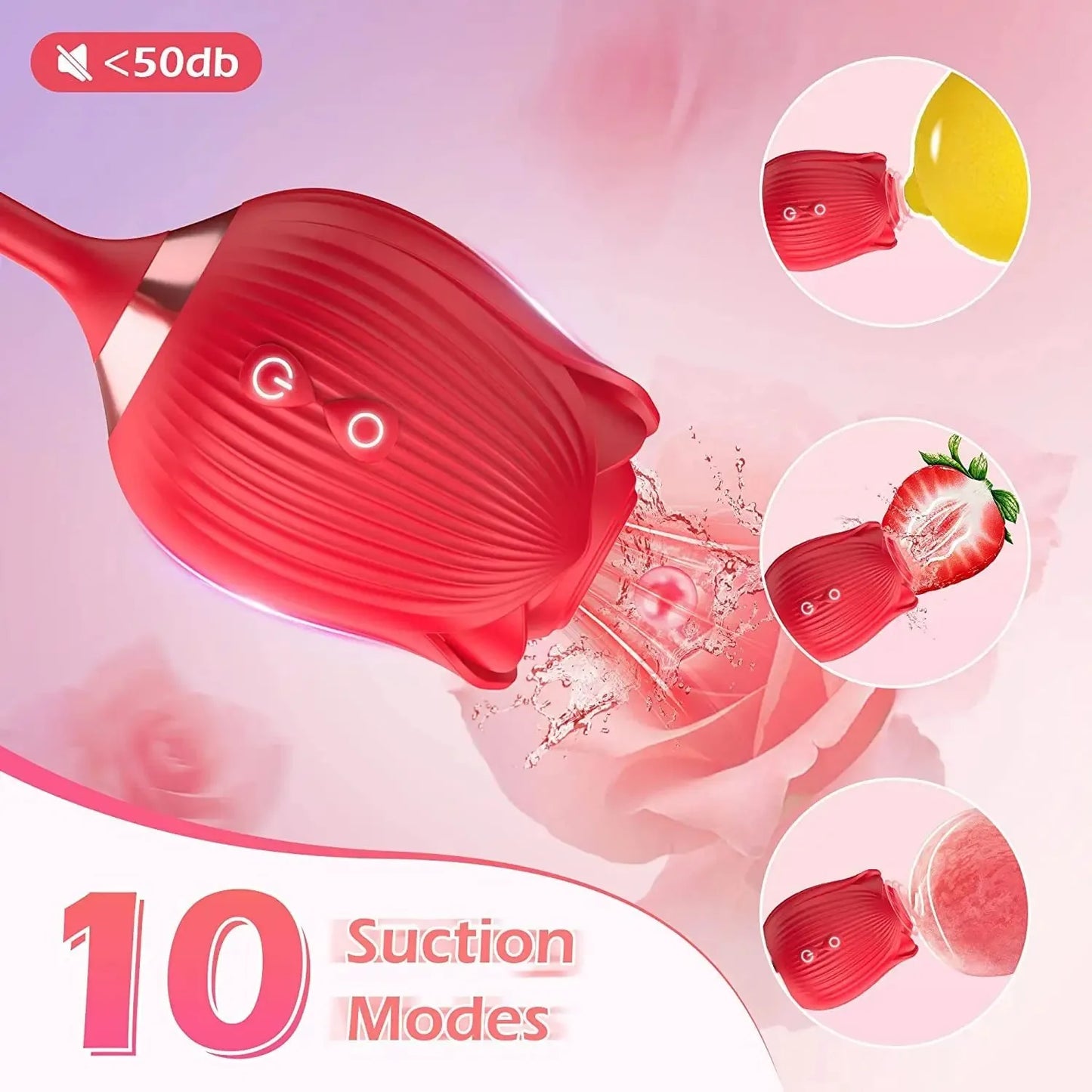 3in1 Thrusting Anal Vibrator Female Rose Sucking Clitoris Stimulator Dildo Licking Vagin Massager Masturbator Sex Toys for Women
