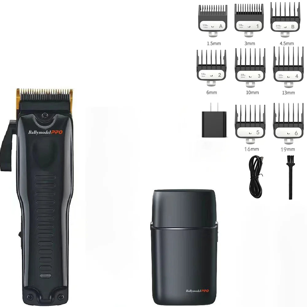 7500RPM Babymodel PRO Men's Professional Barber Shop Hair Salon Hair Clipper Trimmer Shaver Set Powerful Motor DLC Alloy Blade