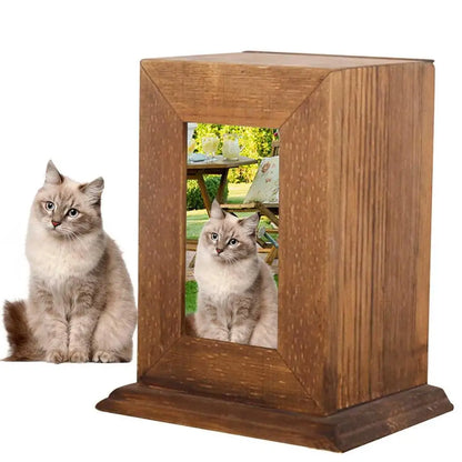 Pet Urns For Dogs Or Cats Wooden Urn Ashes Ashes Personalized Photo Frame Pet Cremation Urns Keepsake Memory Box