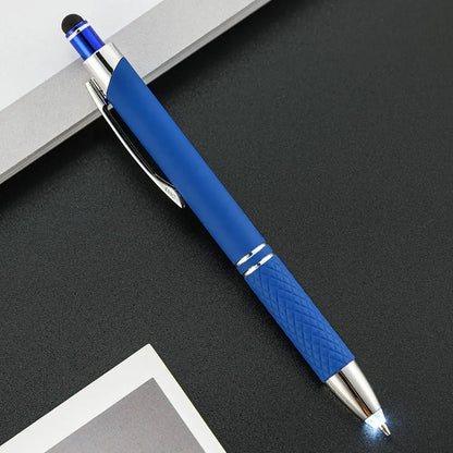 New 3in1 Multi-function Pen Capacitive Pen with LED Light 1.0mm Ballpoint Pen Stationery Screen Touch Gadgets Construction Tools