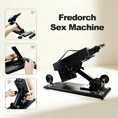 FREDORCH Sex Machines More Attachment Masturbating Pumping Sex Gun Adjustable with Dildo Couples Sex Toy Love Machine for Couple