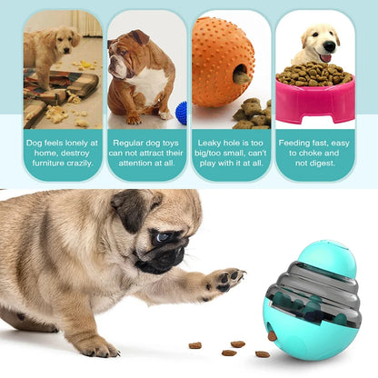 Dog Toy Treat Dispenser For Small Big Dogs Interactive Shaking Leakage Food Container Increases IQ Tumbler Pet Track Rolling Toy
