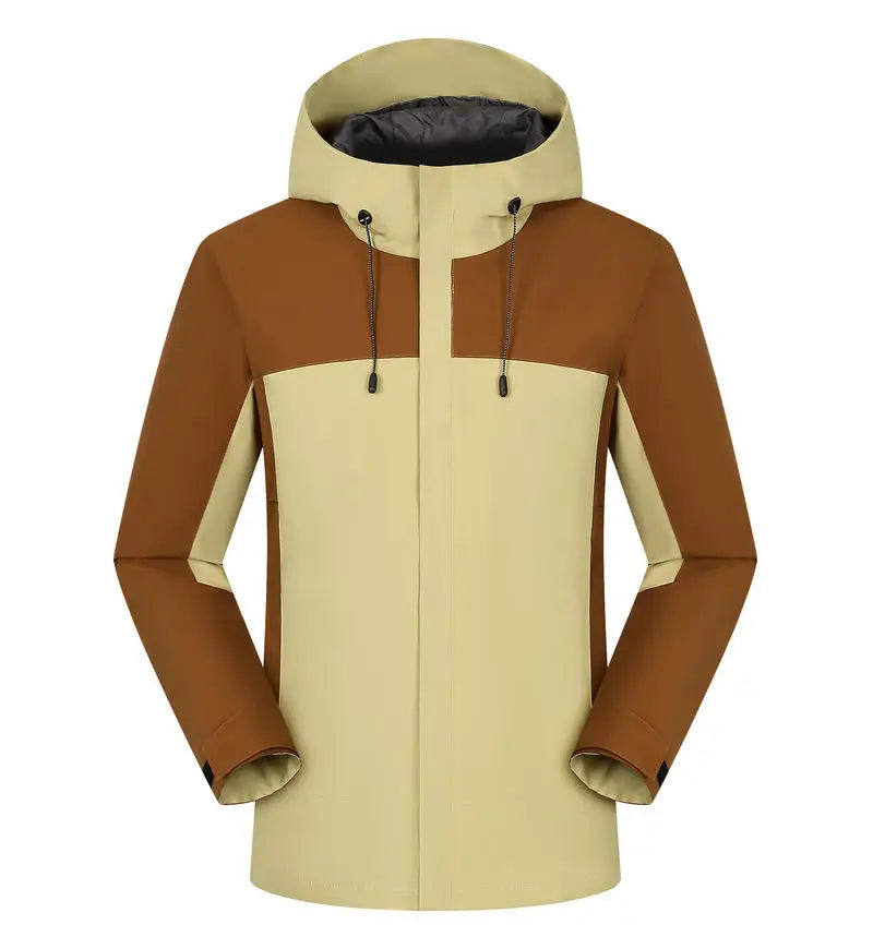 Winter Casual Windproof Hooded Down Jacket Custom Printed Embroidery Company Logo High Quality Men's Hiking Outdoor Jacket 4xl